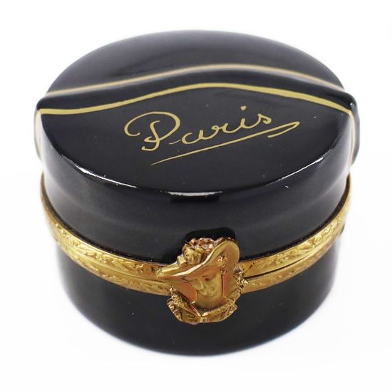 Picture of Limoges Porcelain Paris Hat Box Trinket Box