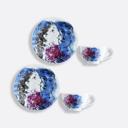 Picture of New Set of 2 Tea Cups & Saucers 4.5 oz
