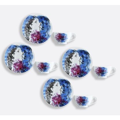 Picture of New Set of 4 Tea Cups & Saucers 4.5 oz