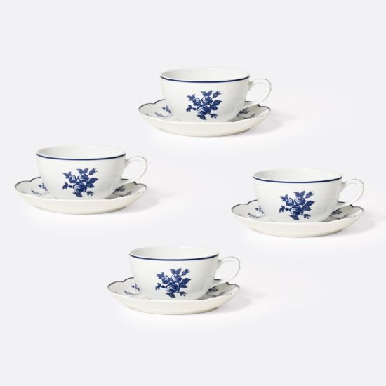 Picture of New Set of 4 Tea Cups & Saucers 4.5 oz