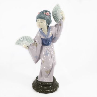 Picture of Lladro 'Madame Butterfly' Geisha with Fans Figurine