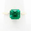 Picture of 14k Yellow Gold Emerald & Diamond Ring