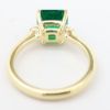 Picture of 14k Yellow Gold Emerald & Diamond Ring