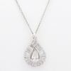 Picture of Platinum Pear Cut & Diamond Halo Pendant