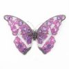 Picture of 18k White Gold Amethyst, Sapphire, & Diamond Butterfly Brooch