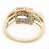 Picture of 14K Yellow Gold Diamond, Ruby & Sapphire Ring