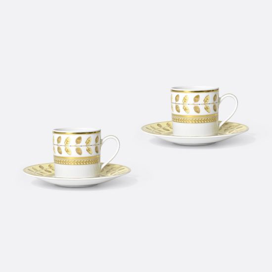 Picture of New Set of 2 Espresso Cups & Saucers 2 oz