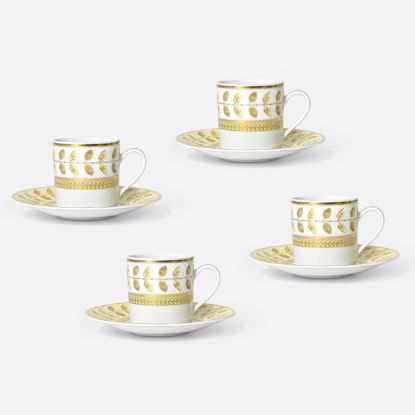 Picture of New Set of 4 Espresso Cups & Saucers 2 oz