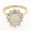 Picture of 14k Yellow Gold Opal & Diamond Ring