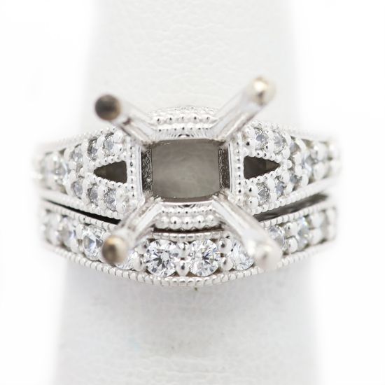 Picture of Platinum Diamond Semi-Mount Bridal Set