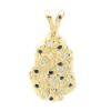 Picture of 14k Yellow Gold Diamond & Sapphire Nugget Pendant