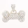 Picture of 18k White Gold Pavé Set Diamond Bone Pendant