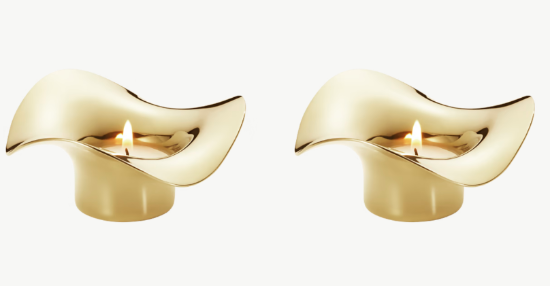 Picture of New Tealight Candleholder Gold, Set of 2