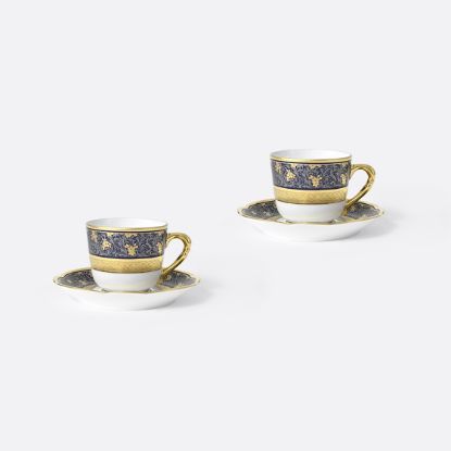 Picture of New Set of 2 Moka/Espresso Cups & Saucers 2 oz
