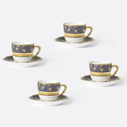 Picture of New Set of 4 Moka/Espresso Cups & Saucers 2 oz