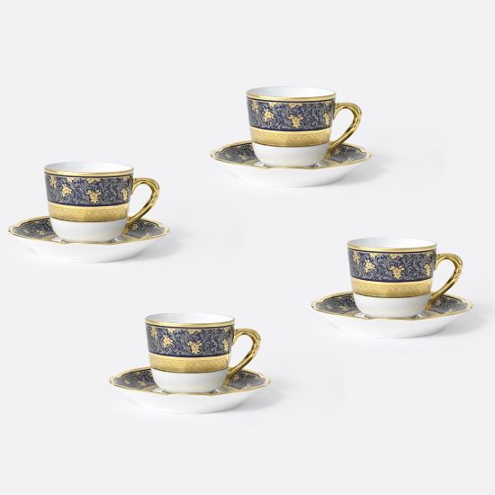 Picture of New Set of 4 Moka/Espresso Cups & Saucers 2 oz